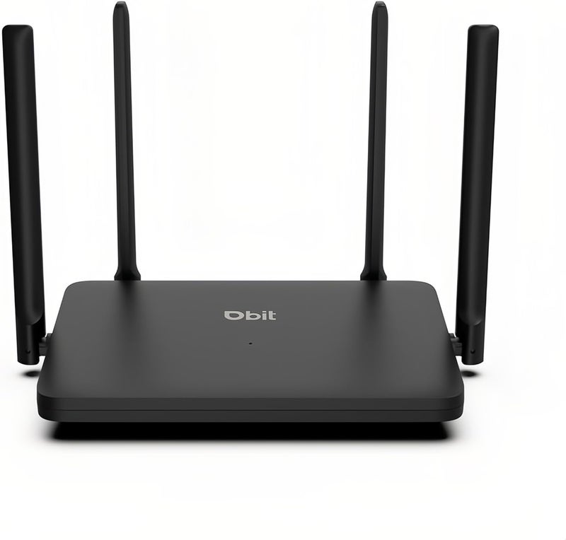 DBIT AX1800 WiFi 6 Router Dual Band Wireless Internet Router, Wireless Speed (Up to 1.8 Gbps) with 4 x Gigabit Ethernet Ports, MU-MIMO, OFDMA, WPA3, IPV6, EasyMesh, Guest WiFi, Parental Controls - Image 1